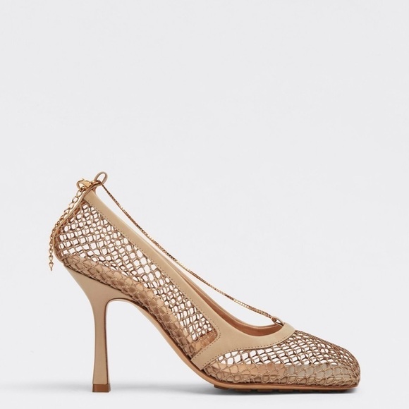 Authentic Bottega Veneta Mesh & Leather Pumps - Picture 3 of 9